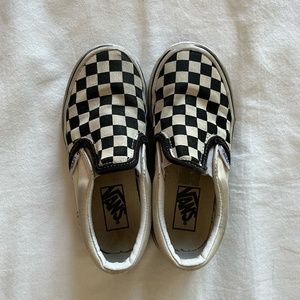 Vans Classic Checkerboard Slip On Sneakers Toddler Little Kid Size 11